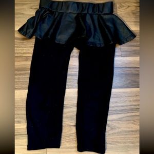 Jenna & Jessie Black Skirted Pants Leggings Size 4